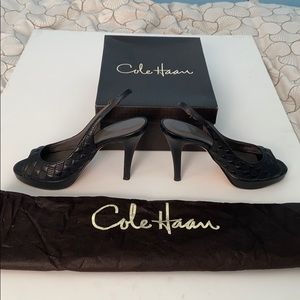 Cole Haan Slingback Peep-Toe Pumps Size 7.5